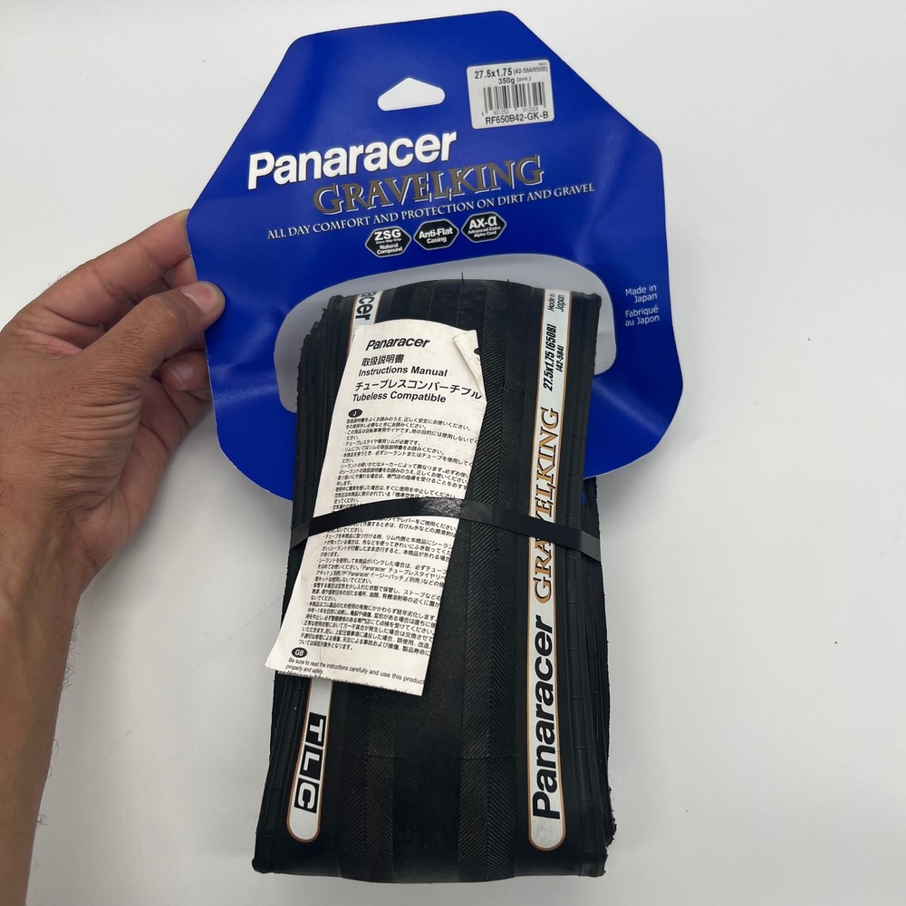 Panaracer GravelKing TLC 27.5x1.75 650B Gravel Tire Black RF650B42-GK-B Folding